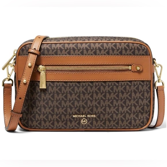 MICHAEL Michael Kors Handbags - MICHAEL MICHAEL KORS Handbag Logo Jet Set Charm EW Acorn Crossbody AUTHENTIC NWT